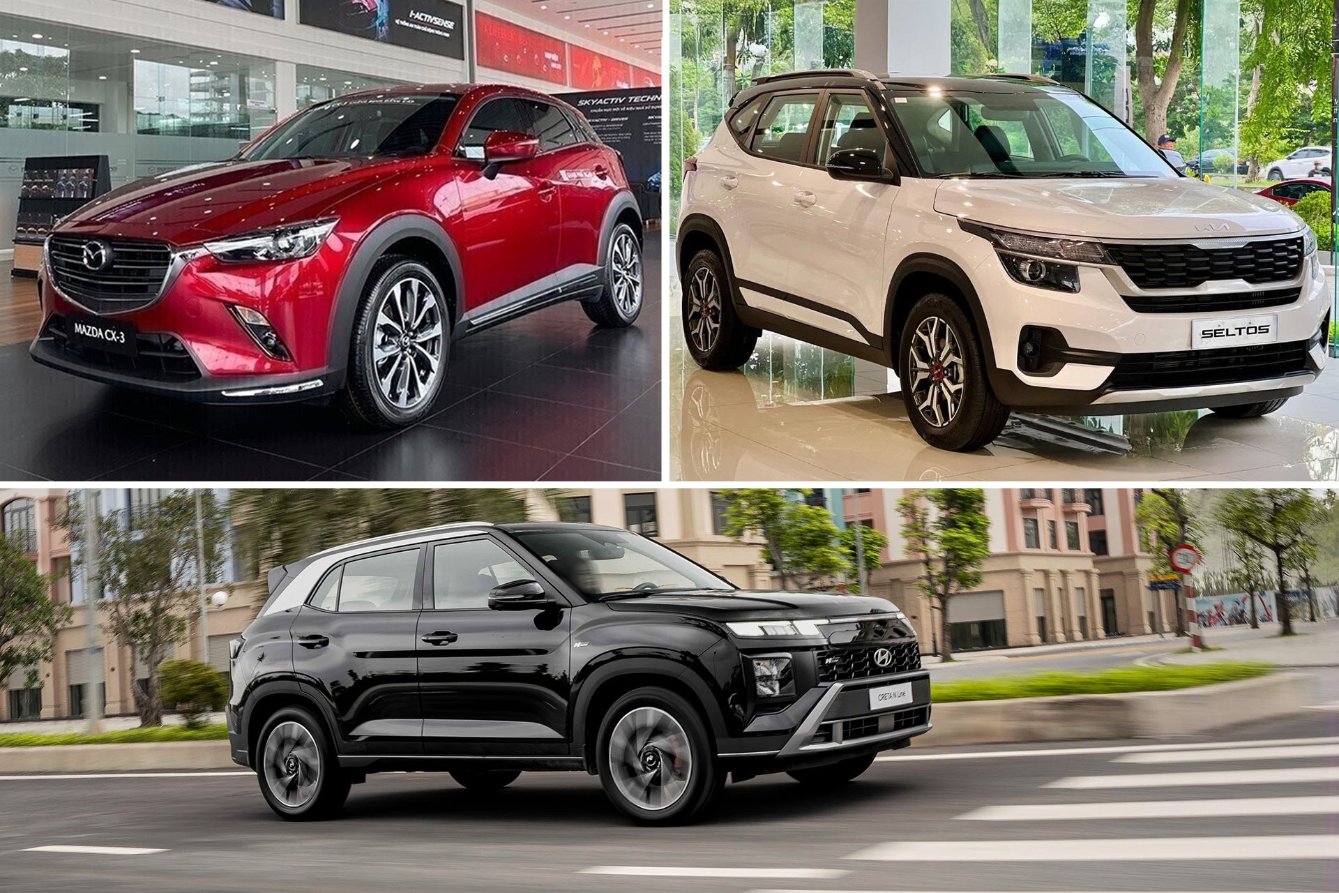 SUV cỡ B dưới 700 triệu: KIA Seltos, Hyundai Creta hay Mazda CX-3 đáng mua nhất?