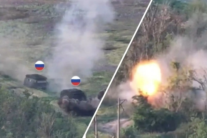 Ukraine tung video chặn đứng cuộc tiến công bằng xe tăng của Nga ở Toretsk