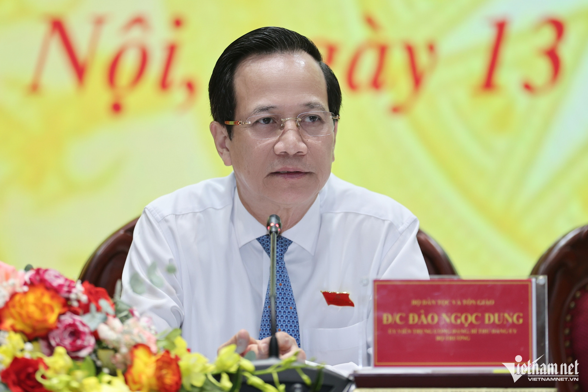 W-Bộ trưởng Bộ Dân tộc và Tôn giáo Đào Ngọc Dung phát biểu chỉ đạo tại phiên trù bị.jpg