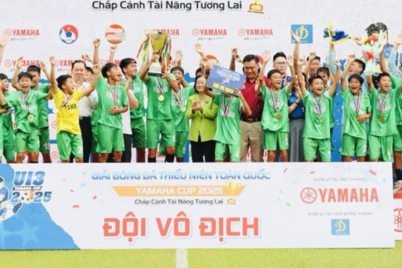 Nam Định lần đầu vô địch U13 Quốc gia