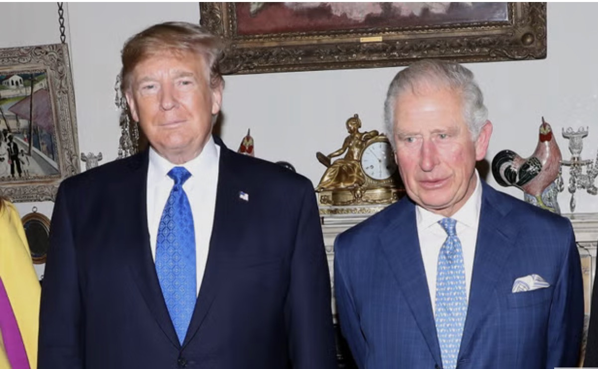 Ông Trump và Vua Charles. Ảnh: PA