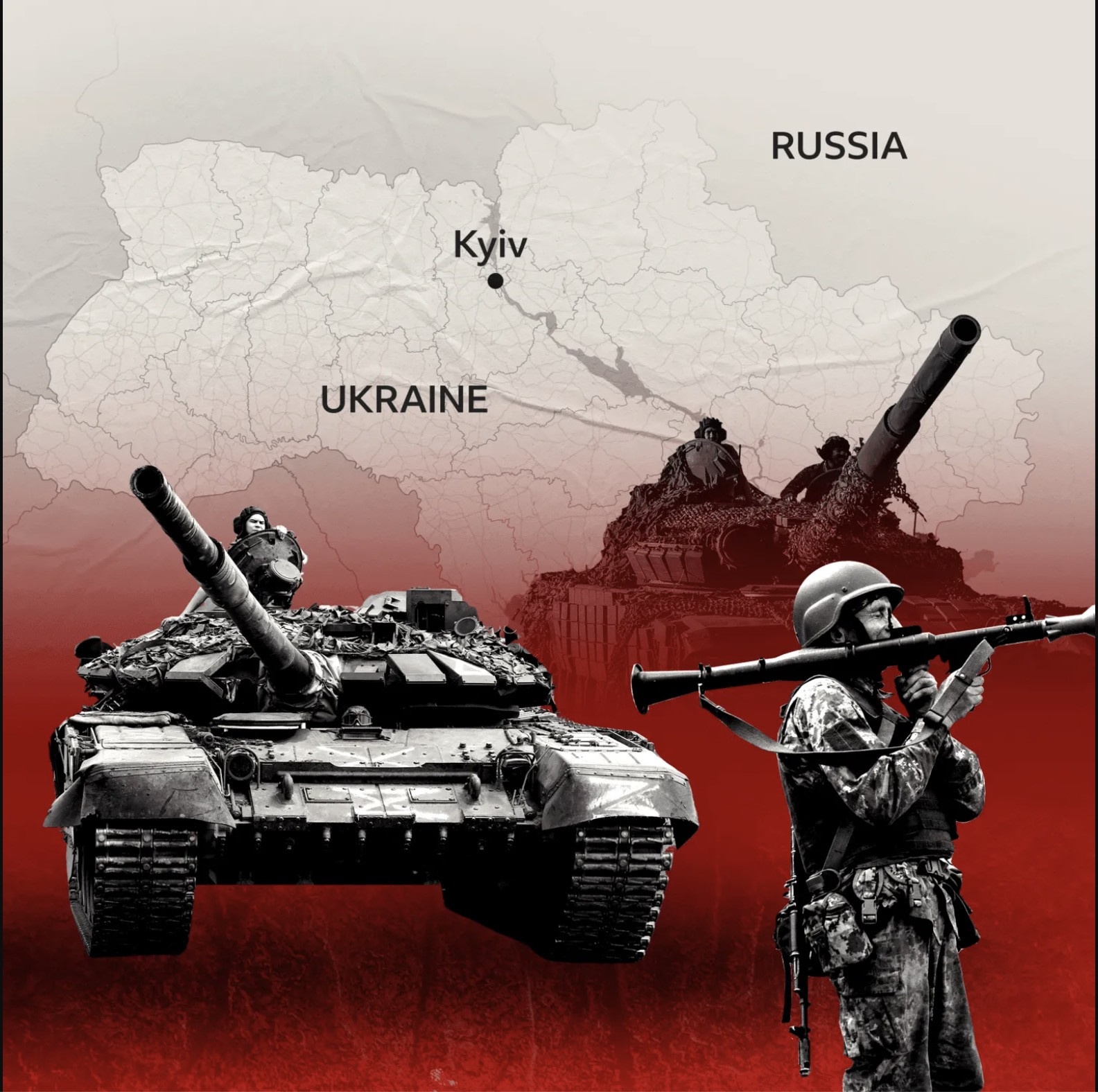 so sánh Nga Ukraine. Ảnh: BBC