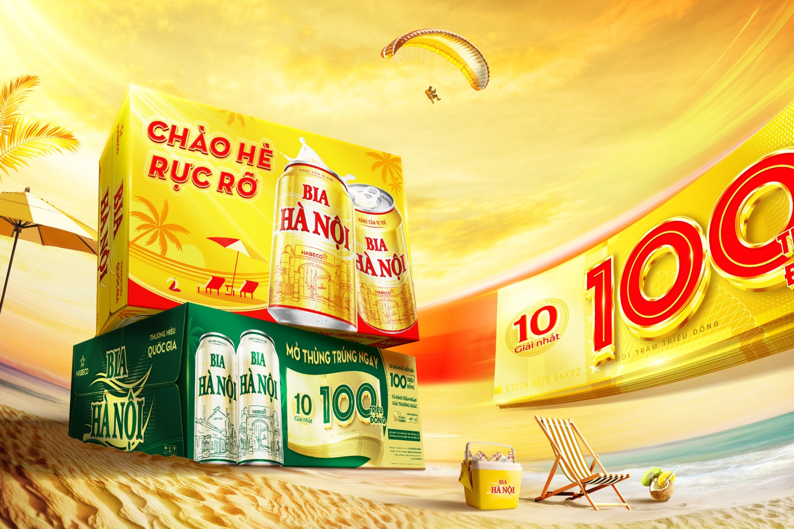 Bia Hà Nội tung khuyến mại hè, giải thưởng lên đến 100 triệu đồng