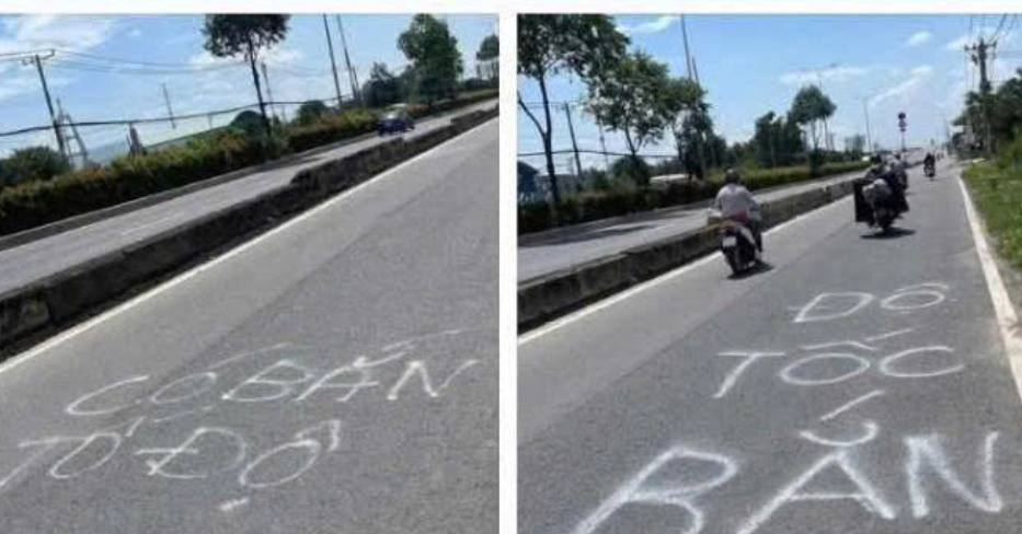 Trích xuất camera, tìm thanh niên phun sơn dòng chữ gây chú ý trên đường ở TPHCM