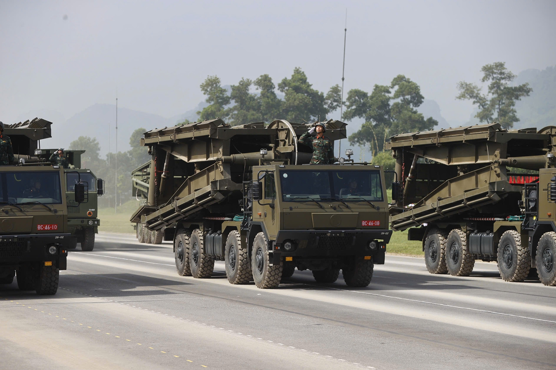 Dàn vũ khí, khí tài lần đầu hợp luyện cùng khối diễu binh chuẩn bị kỷ niệm 2/9