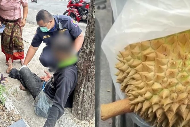 Người đàn ông bị gai sầu riêng đâm đầy mặt trong vụ tai nạn giao thông hy hữu