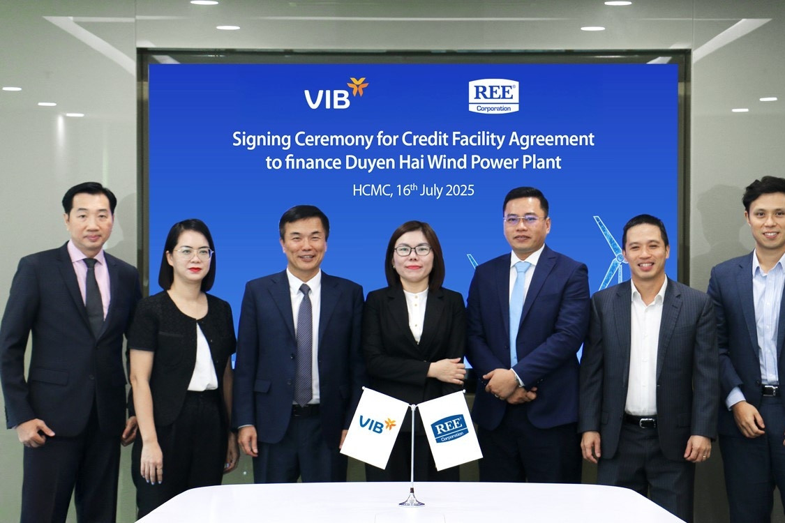 VIB cấp vốn tín dụng 1.640 tỷ đồng cho dự án điện gió của REE