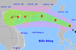 Bão Wipha có thể mạnh cấp 11-12 trên Biển Đông, khả năng cao ảnh hưởng nước ta
