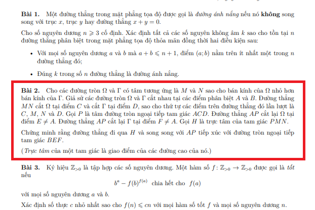 4 bài toán của tác giả Việt Nam được chọn vào đề thi Olympic quốc tế
