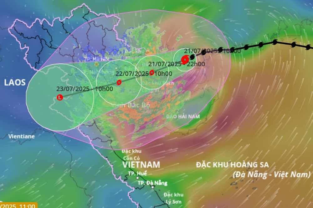 Bão số 3 Wipha giật cấp 11 vào vịnh Bắc Bộ, cách Quảng Ninh 190km