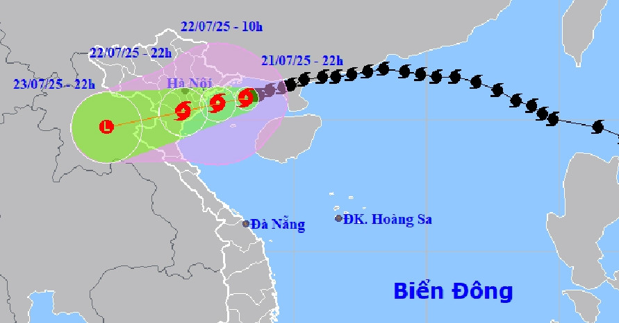 Bão số 3 Wipha giật cấp 13 cách Quảng Ninh 80km, tốc độ đột ngột chậm lại