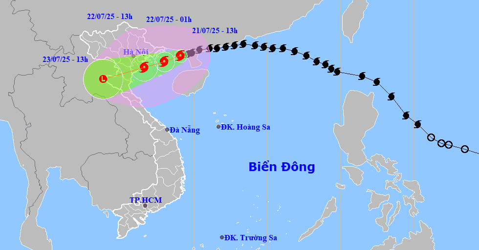 Bão số 3 Wipha mạnh thêm 1 cấp, cách Hưng Yên 2...