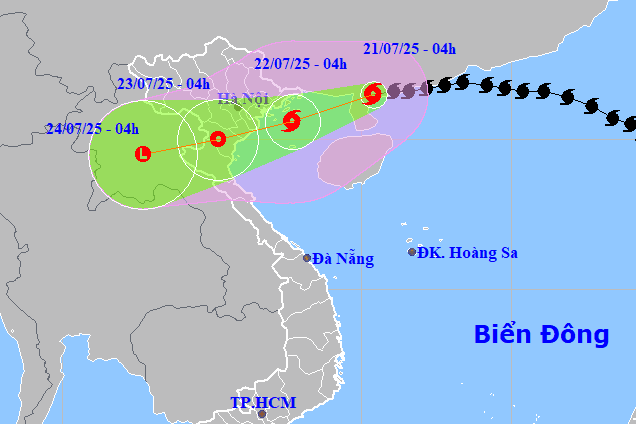 Tin mới nhất bão số 3 Wipha: Cách Quảng Ninh-Hải Phòng 233km, sắp vào vịnh Bắc Bộ