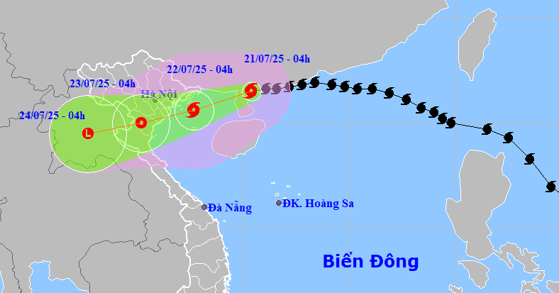 Tin mới nhất bão số 3 Wipha: Cách Quảng Ninh-Hả...