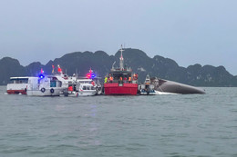 Vụ lật tàu Vịnh Xanh 58 trên vịnh Hạ Long: Tìm thấy thi thể bé trai gần đảo Ti Tốp