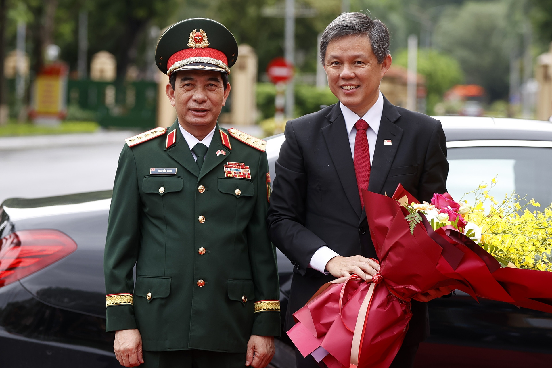 Đại tướng Phan Văn Giang chủ trì lễ đón Bộ trưởng Quốc phòng Singapore