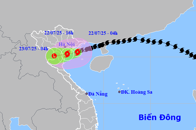 Tin mới nhất bão số 3 Wipha: Tâm bão rất gần Hải Phòng - Hưng Yên - Ninh Bình