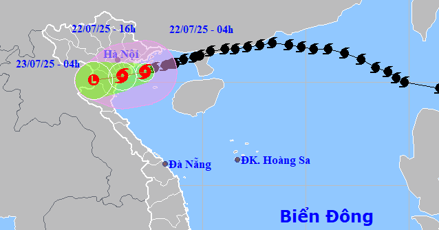 Tin mới nhất bão số 3 Wipha: Tâm bão rất gần Hả...
