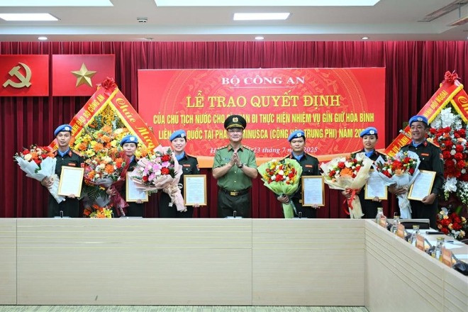 Lần đầu Bộ Công an triển khai lực lượng gìn giữ hòa bình ở Phái bộ có vũ trang