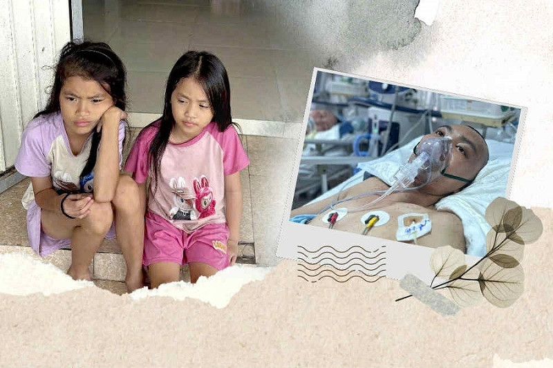 Bố nguy kịch sau tai nạn, hai con thơ bơ vơ, rất cần cộng đồng dang tay cứu giúp
