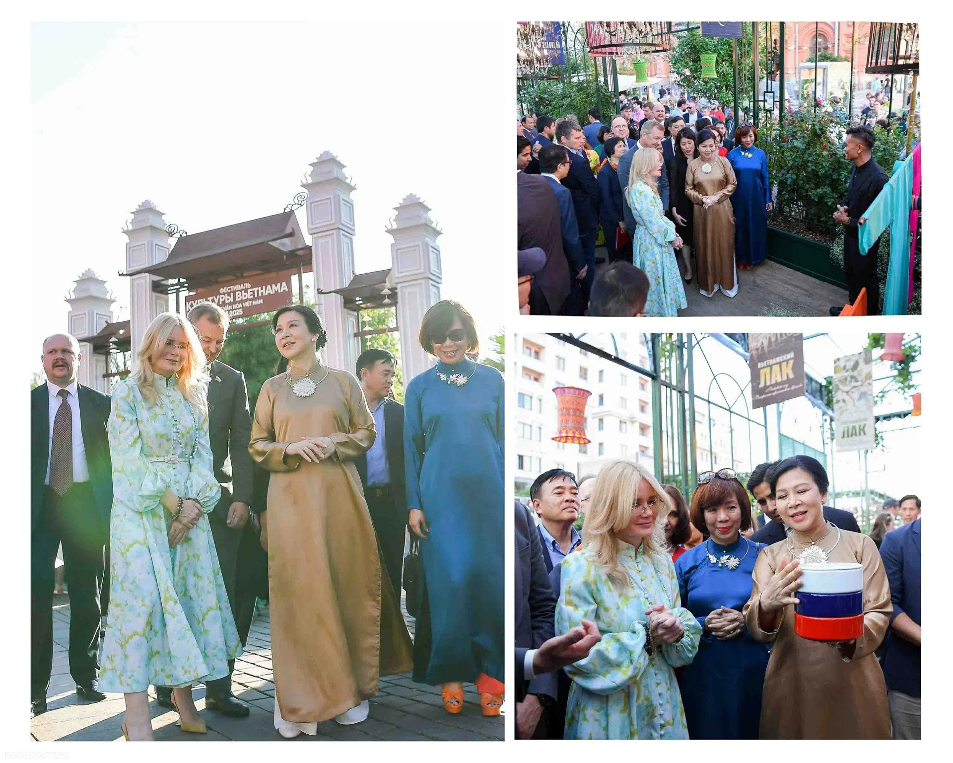 phu nhan ngo phuong ly va ban be nga xem mua roi nuoc thuong thuc com cafe viet nam giua quang truong do 20250726034332.jpg