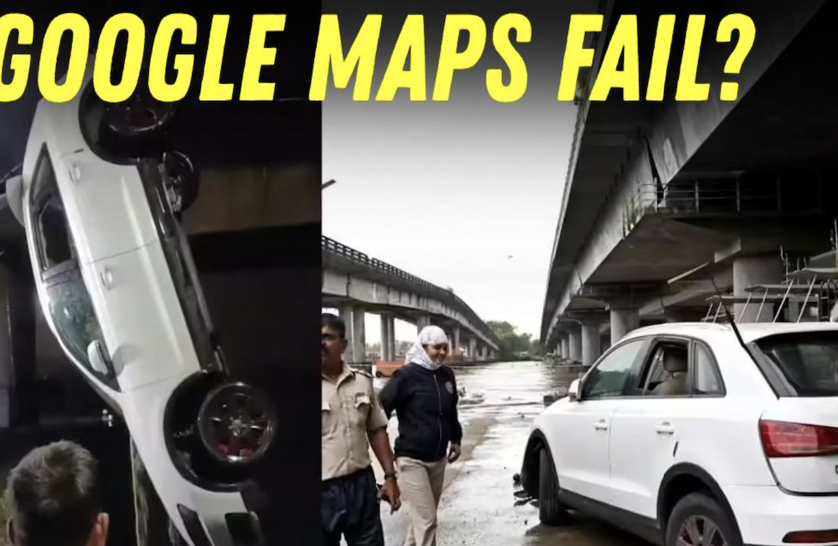 Tin vào Google Maps, nữ tài xế lái Audi Q3 lao xuống hố nước lúc nửa đêm