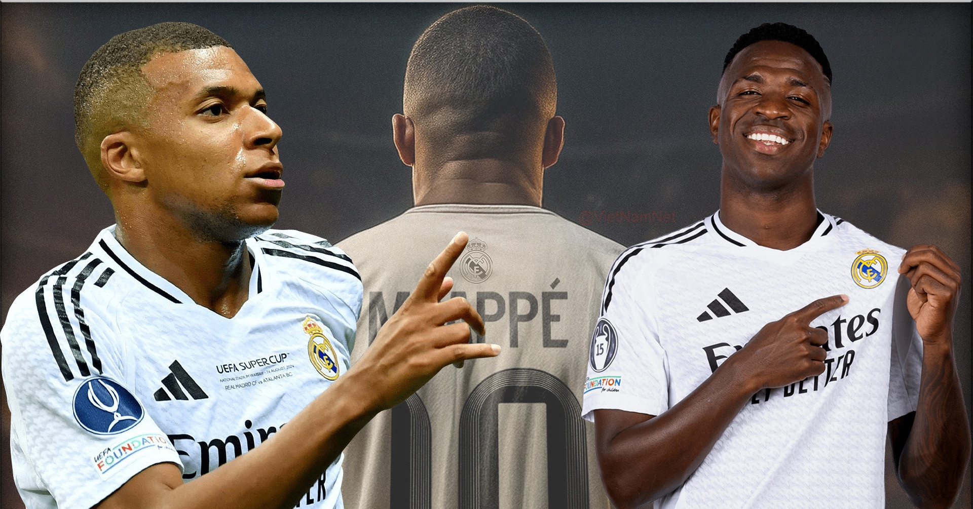 Kylian Mbappe khoác số 10 hào quang: Real Madrid dằn mặt Vinicius