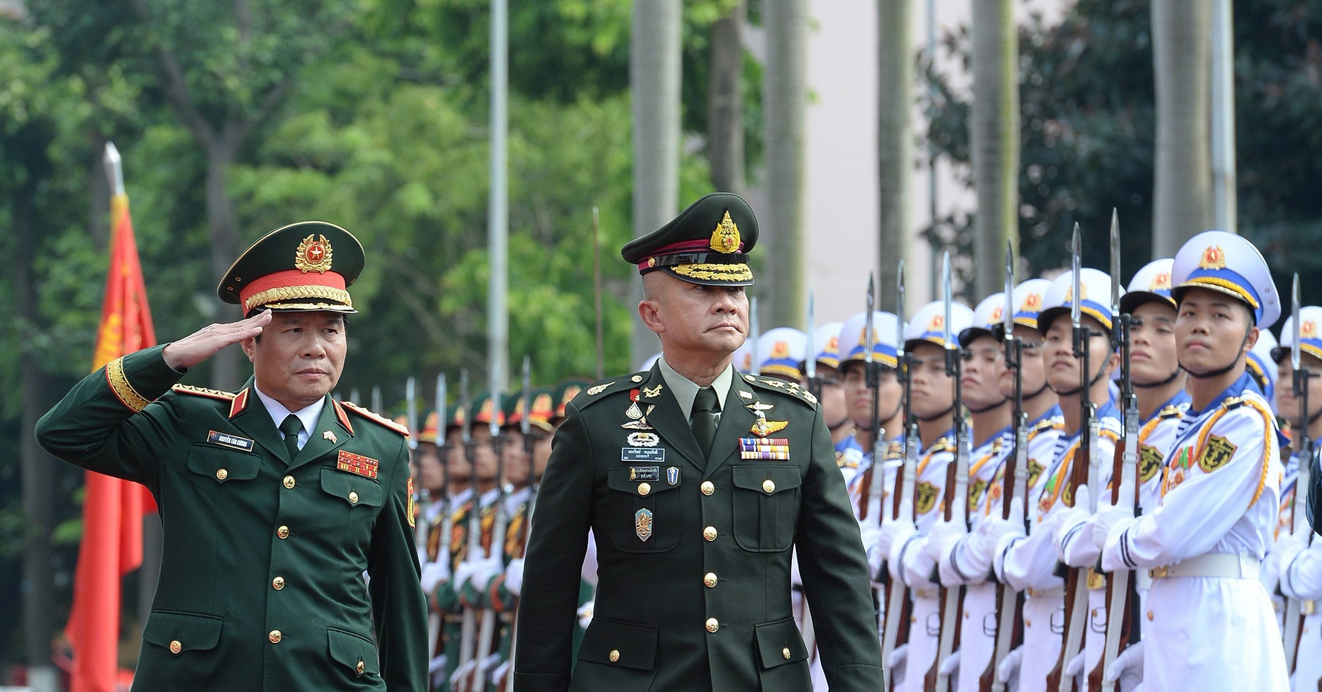 Đại tướng Nguyễn Tân Cương chủ trì đón Tư lệnh Lực lượng Quốc phòng Thái Lan