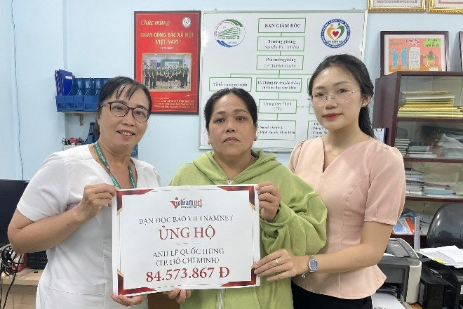 Được giúp đỡ hơn 84 triệu đồng, gia đình anh Lê Quốc Hùng cảm ơn bạn đọc