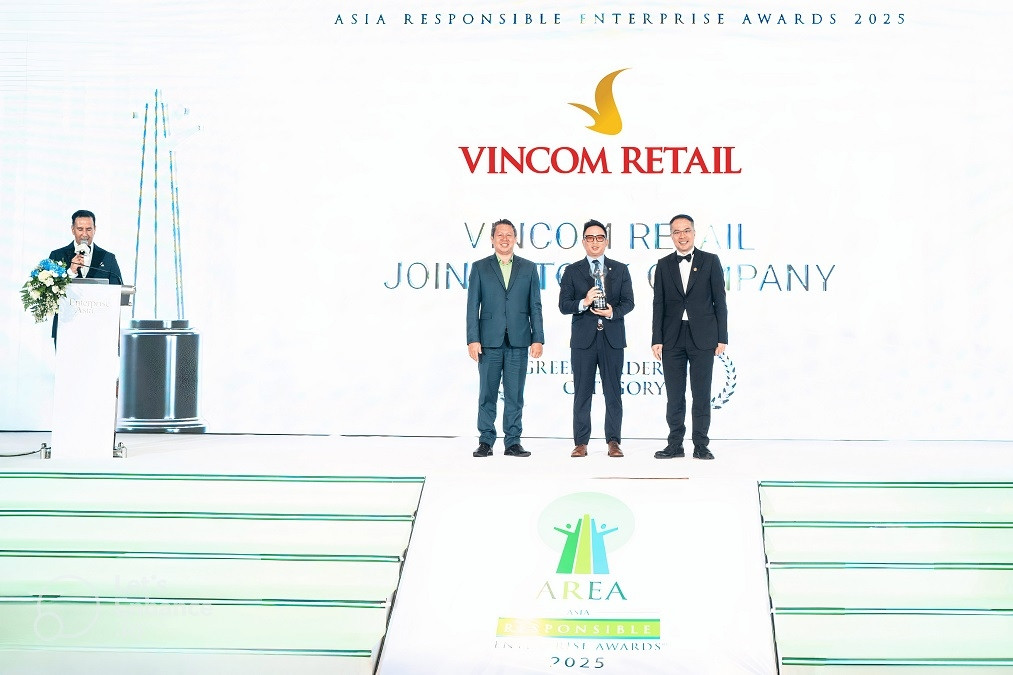 Vincom Retail giành ‘cú đúp’: Top 50 công ty niêm yết và Lãnh đạo Xanh châu Á