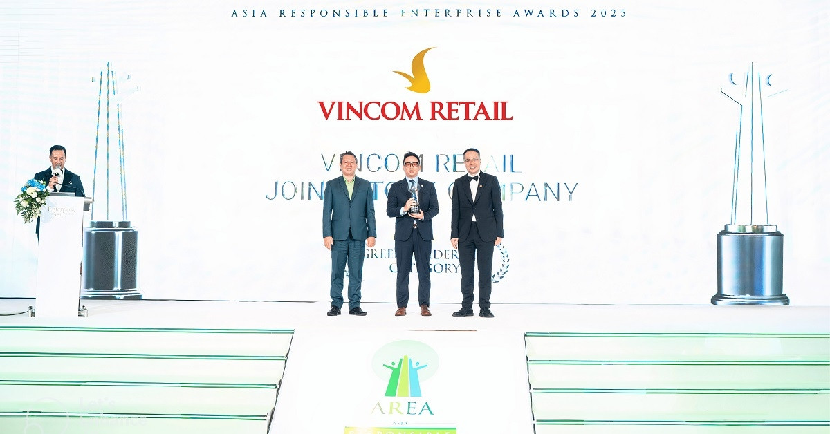 Vincom Retail giành ‘cú đúp’: Top 50 công ty niêm yết và Lãnh đạo Xanh châu Á