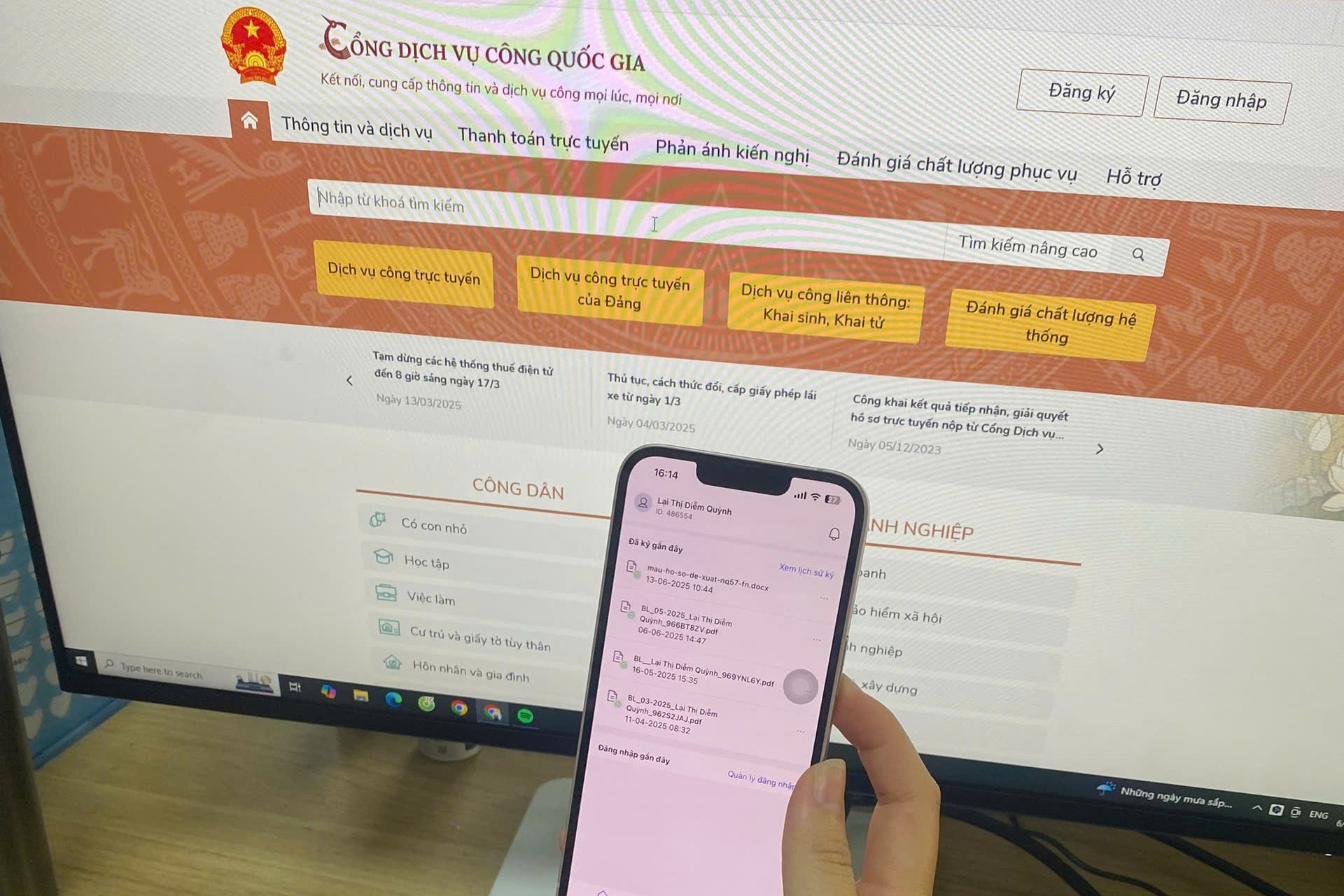 Thanh toán online lệ phí xét tuyển đại học 2025 qua Cổng Dịch vụ công quốc gia