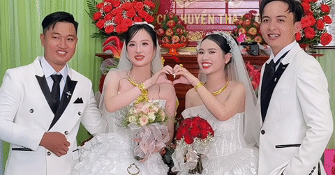 Chị gái lấy chồng, em trai cưới vợ cùng ngày, đám cưới nhiều điều thú vị