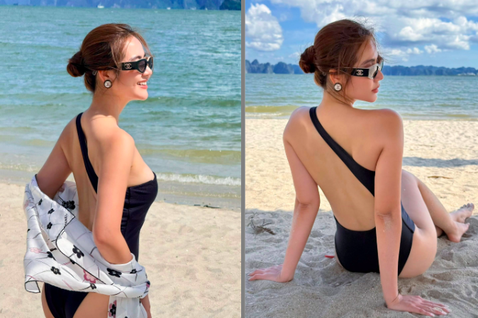 Huyền Lizzie diện áo tắm 'nóng hơn cả mùa hè', tiết lộ số đo 3 vòng cực chuẩn