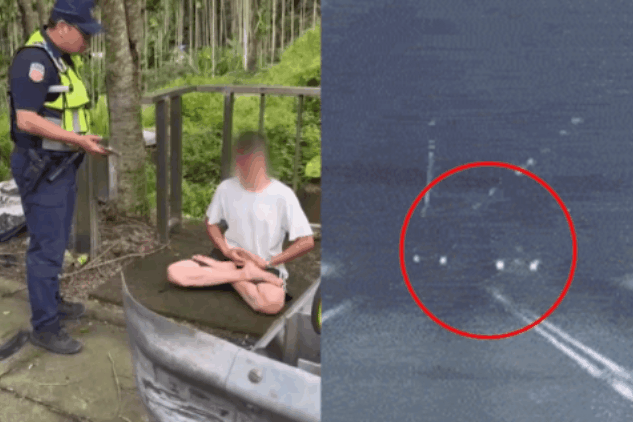 Tài xế bình thản ngồi thiền sau tai nạn giao thông khiến cảnh sát ngỡ ngàng