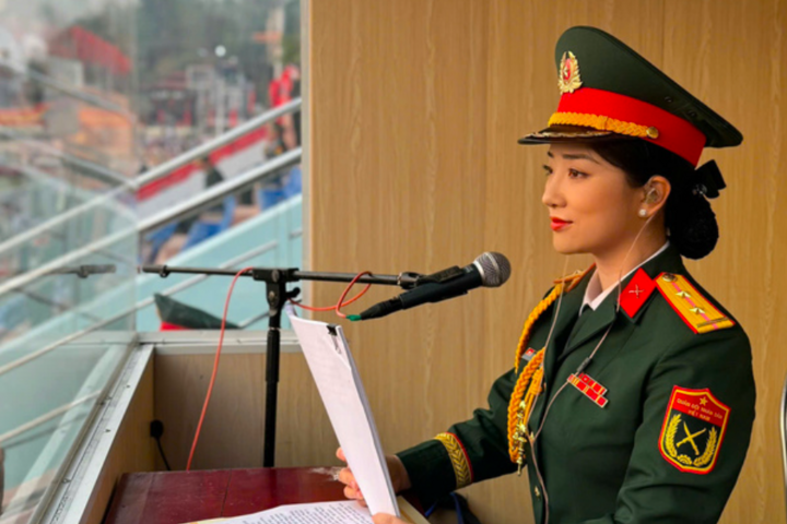 Nữ Thượng úy đảm nhận giọng đọc miền Nam trong Lễ diễu binh 2/9 là ai?