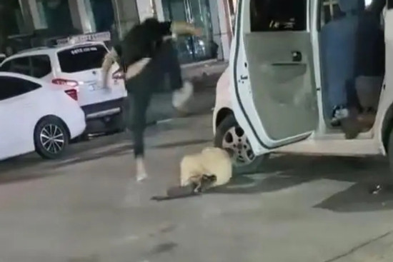 Bố đánh con gái dã man giữa phố, ép lên xe vì không chịu về nhà