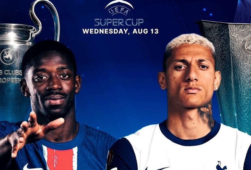 Xem trực tiếp bóng đá PSG vs Tottenham Siêu cúp châu Âu ở kênh nào?
