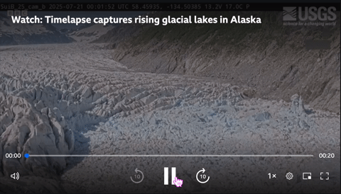 Hình ảnh các hồ băng tại Alaska dâng cao 'chóng mặt'