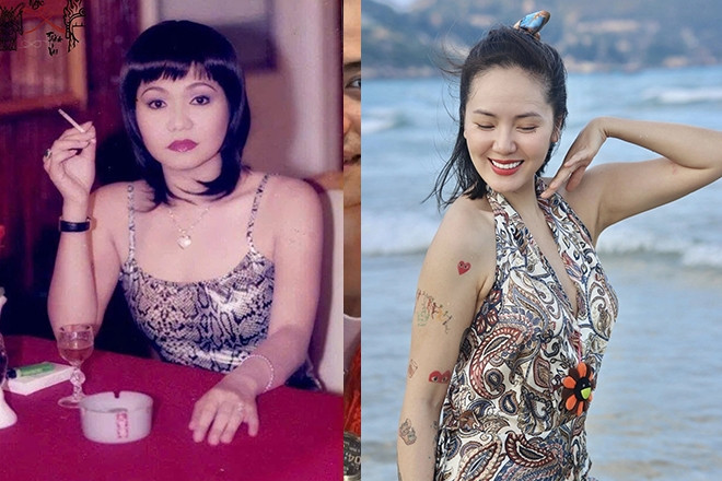 NSƯT Ngọc Huyền một thời sexy, Phương Linh khoe loạt hình xăm trước biển