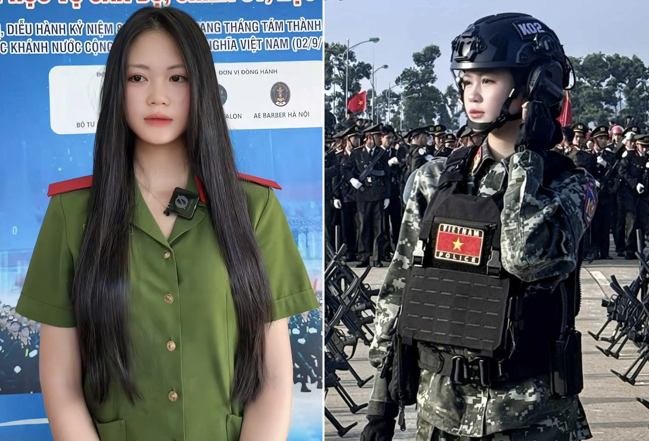 Nữ chiến sĩ khối Cảnh sát đặc nhiệm gây sốt với clip hiến tóc hút triệu lượt xem