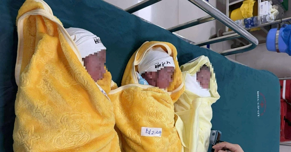 Bật báo động đỏ, mổ đẻ thành công cho sản phụ mang tam thai tự nhiên