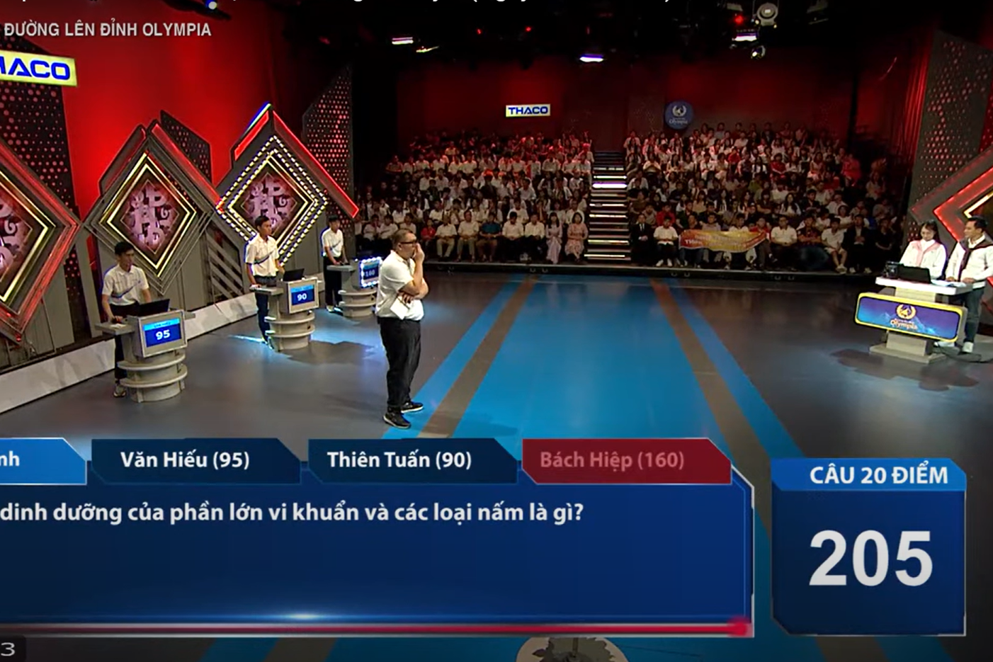 Lần đầu tiên một cuộc thi quý Đường lên đỉnh Olympia có 5 thí sinh tham dự