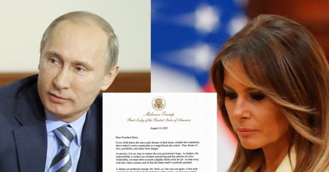 Ông Trump công bố toàn văn bức thư bà Melania gửi Tổng thống Nga Putin