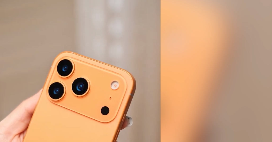 "Mở hộp" mẫu iPhone 17 Pro màu cam đẹp ngây ngất