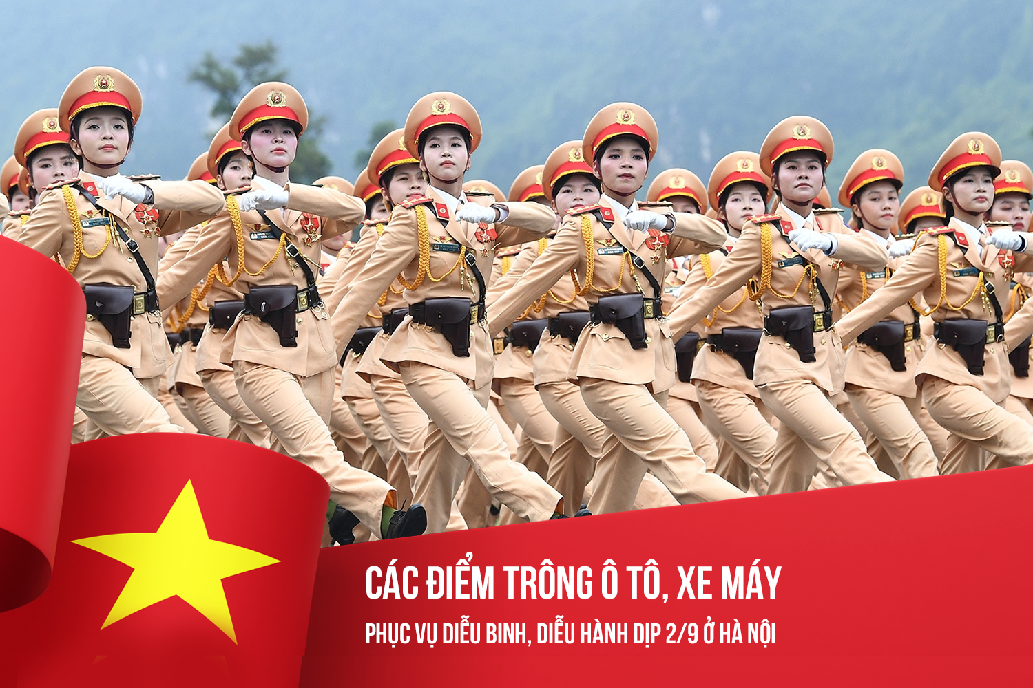 Chi tiết các điểm trông ô tô, xe máy phục vụ diễu binh, diễu hành dịp 2/9 ở Hà Nội