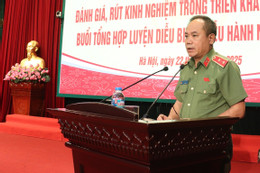 Công an Hà Nội rút kinh nghiệm trong triển khai buổi tổng hợp luyện diễu binh, diễu hành 21/8