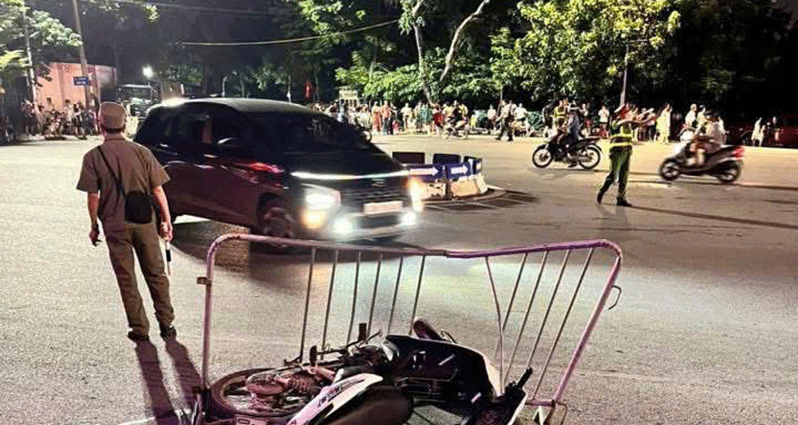 Tình trạng sức khỏe đại úy công an bị 2 đối tượng "thông chốt" tông trực diện