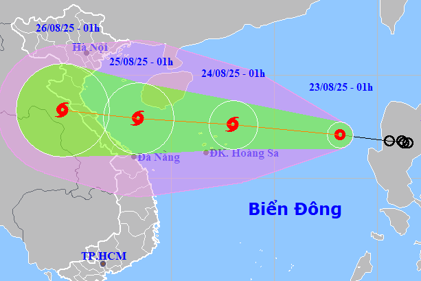 Bản tin sáng 23/8: Biển Đông sắp đón bão số 5, miền Bắc còn mưa giông rải rác