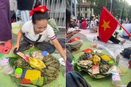 4 chị em ở Phú Thọ mang cả mâm cỗ đi xem diễu binh, 1 món là đặc sản ‘gây sốt’